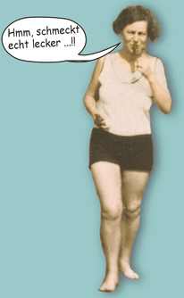 Steffie beim Eis schleckern 1932