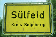 Ortsschild S�lfeld. Ortseingang Kassburg.